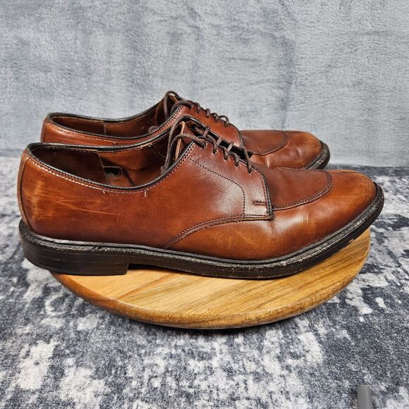 Allen Edmonds Mens Walton Oxford Size 11 D Brown Leather Split Toe Dress Shoe main image 12
